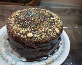 A picture of step 13 of Eggless choco vanilla cake.