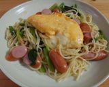 A picture of step 9 of Popeye Pasta - Made in One Frying Pan.
