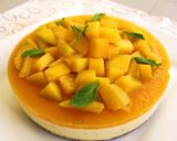 A picture of step 7 of Packed With Mangoes! No-Bake Cheesecake.