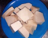 A picture of step 1 of Yam balls.