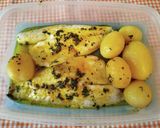 Foto del paso 17 de la receta: Filetes de Lubina al horno con Limón y patatas
