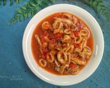 Foto langkah ke 5 dari resep Cumi Basah Saus Tiram Extra Pedas (cabe gendot).