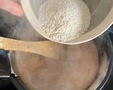 Une image de l'étape 2 de Crème dessert de tapioca à la pâte à tartiner et à la banane.