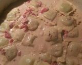 A picture of step 4 of Artichoke filled raviolis with a lemon garlic cream sauce.