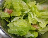 A picture of step 2 of Easy Ham and Lettuce Italian Salad.