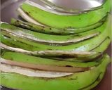 A picture of step 1 of Raw Green Banana Peel Chutney.
