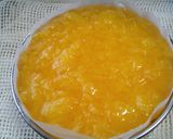 A picture of step 13 of Tri-Color No-bake Cheesecake Topped with Jello.