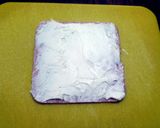 A picture of step 1 of ham and pickle rolls.
