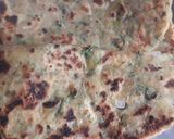 A picture of step 4 of Aloo methi thepla.