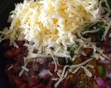A picture of step 3 of Maxican cheese samosa.