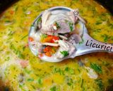 Pas rețetă Ciorbă cu costițe de porc, ciuperci și orez 2 fotografie