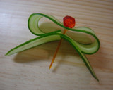 A picture of step 4 of Cucumber Ribbon Pinchos.