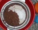 A picture of step 1 of Eggless Brownie Cake.