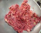 A picture of step 1 of Paneer beetroot chops.