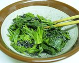 A picture of step 5 of My Mother's Way Is To Use Black Sesame: Spinach With Sesame Sauce.