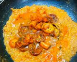 A picture of step 8 of Mushroom tikka masala.