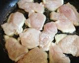 A picture of step 3 of Sautéed Chicken Breast with Mayonnaise in Sweet and Spicy Leek Sauce.