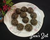 A picture of step 4 of Til Suji and Gud Laddoos.