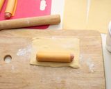[氣炸烤箱]酥皮起司素熱狗的食譜步驟4照片