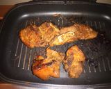 A picture of step 4 of Honey Soy pork using double grill pan.