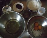 A picture of step 1 of Moist and Airy Black Tea Chiffon Cake.