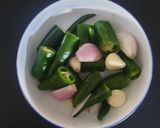 A picture of step 1 of Green chilli sauce aka Sambal cabe hijau.