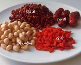 Hình bước làm 1 của món Sữa ĐẬU ĐỎ mix táo đỏ, kỷ tử