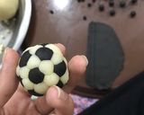 عکس مرحله 4 از دستور خمیر ژلارد به شکل تاپر توپ فوتبال