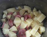 Foto do passo 3 de Batata com calabresa na pressão