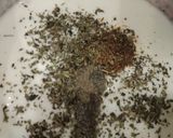 A picture of step 1 of Dried Mint Raita.sookhy podiny ka raita.