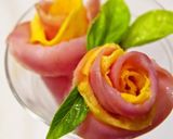 A picture of step 10 of Easy Flower-Shapes! Ham and Cheese Rose Bento Box Fillers.