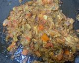 A picture of step 8 of Baingan ka bharta (with roasting method).