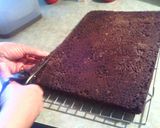 A picture of step 6 of chocolate cake roll.