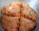A picture of step 2 of Kimchi Burger with Korean Seaweed Sauce.