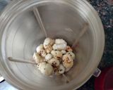 A picture of step 2 of Sama ke chawal ki tikki stuffed with potato and raisins.