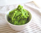 A picture of step 4 of Matcha and Sweet Potato Mont Blanc Christmas Trees.