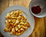 Foto del paso 3 de la receta: Papas con salsa especial de ñoras (en airfryer)