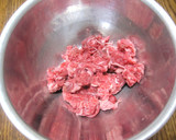 A picture of step 3 of Sweet and Salty Simmered Beef and Burdock Root.