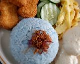 Foto langkah ke 4 dari resep Nasi uduk bunga telang.