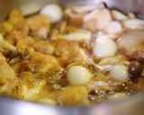 A picture of step 9 of Tender Stewed Chicken and Shimeji Mushrooms in a Sweet and Sour Sauce.