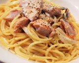A picture of step 6 of Pasta with Tuna and Tomato Sauce.