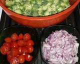 A picture of step 2 of Broccoli Salad.