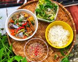 Hình bước làm 3 của món Bún Cá Ngừ Chả Cá Eat Clean