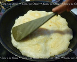 A picture of step 3 of Mochi Pizza Made in a Frying Pan.