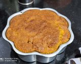 A picture of step 4 of Mango cake with glaze.