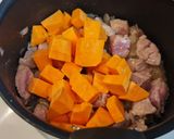 Foto del paso 3 de la receta Estofado de solomillo de cerdo con boniato y setas
