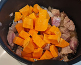 Foto del paso 3 de la receta: Estofado de solomillo de cerdo con boniato y setas