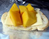 A picture of step 1 of Mango Cheese Sandwich.