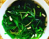 Hình bước làm 2 của món Canh rau dền non tôm khô
