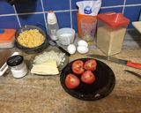 Foto del paso 1 de la receta: Budín de choclo, tomate, queso y cebolla